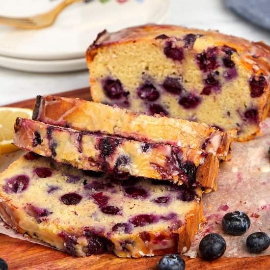 Lemon Blueberry Ricotta Pound Cake