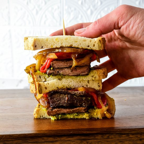 OSTRICH STEAK SANDWICH WITH AVOCADO