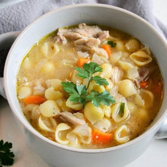 Lemon Chicken Noodle Soup