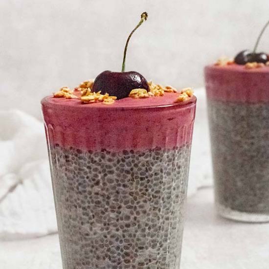 Black Forest Fruits Chia Pudding