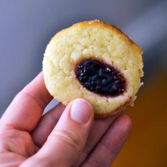 RASPBERRY THUMBPRINT COOKIES