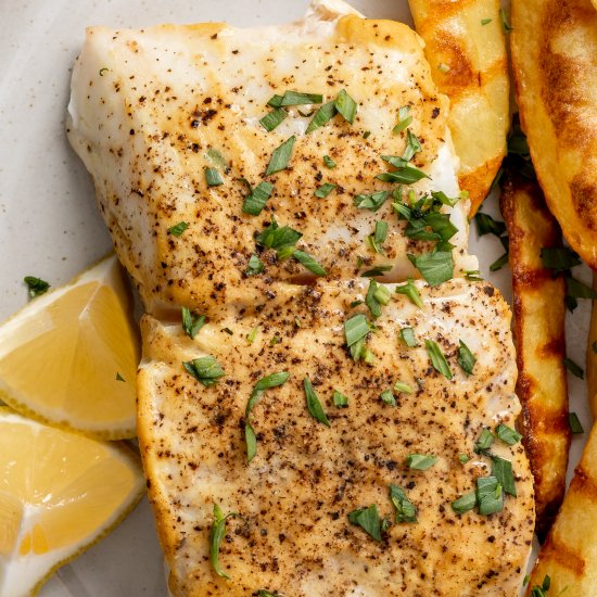 Baked Dijon Halibut