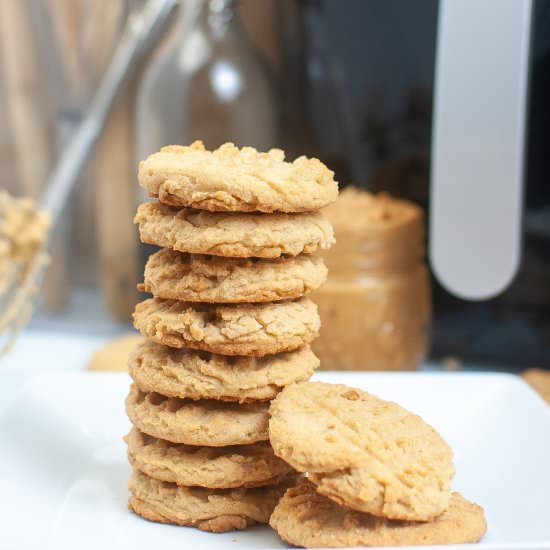 Air fryer peanut butter cookies