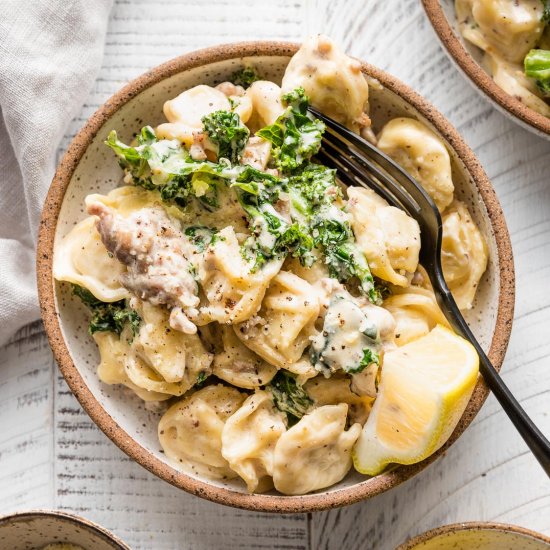 Sausage Tortellini Alfredo