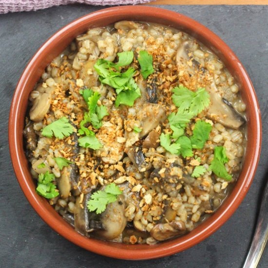 Mushroom Barley Risotto