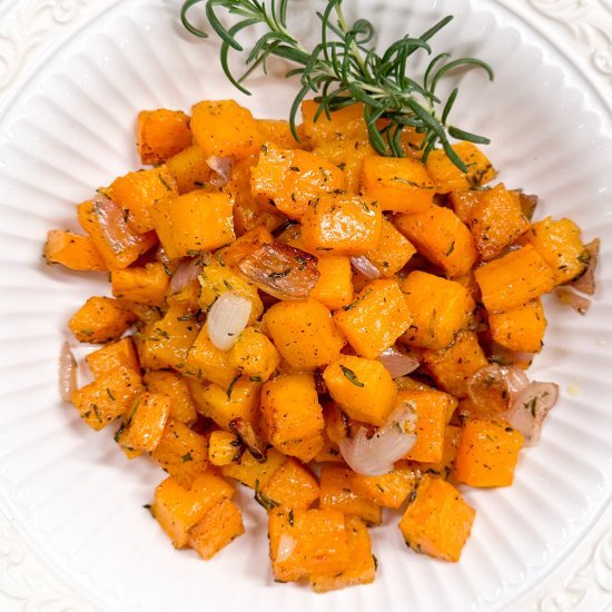 Roasted Rosemary Butternut Squash