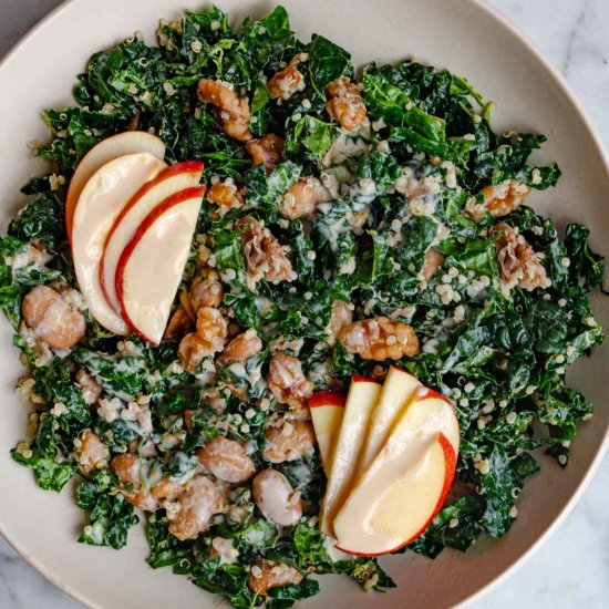 Kale Quinoa Salad with White Beans