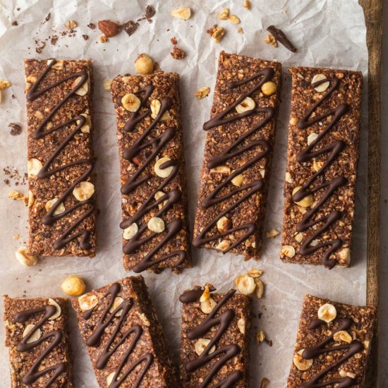 Chocolate Hazelnut Granola Bars