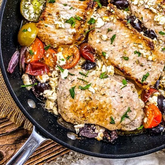 Smothered Mediterranean Pork Chops