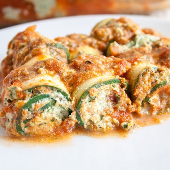 Zucchini Lasagna Roll-Ups