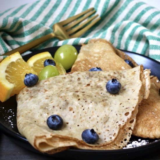 No Sugar Whole Wheat Crepes