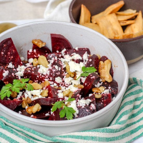 Healthy Beet Salad with Feta Cheese