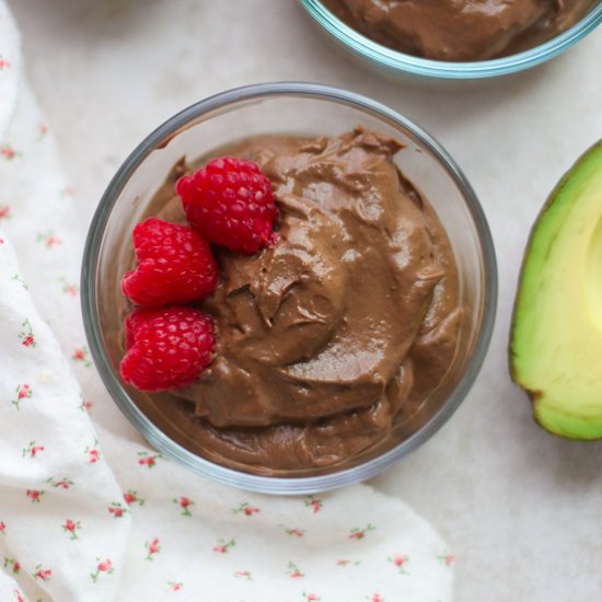 Chocolate avocado pudding