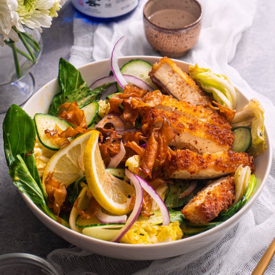 Tofu Katsu Caesar Salad