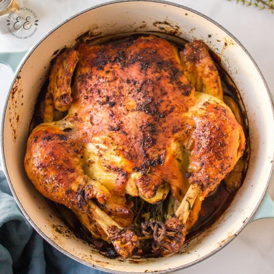 Dutch Oven Roasted Chicken