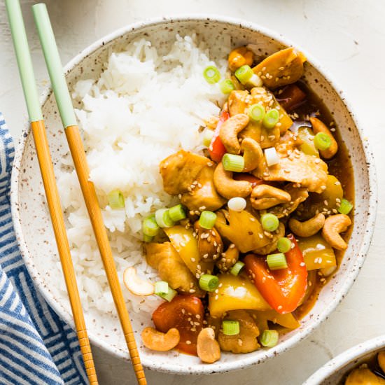 Cashew Chicken and Pepper Stir Fry