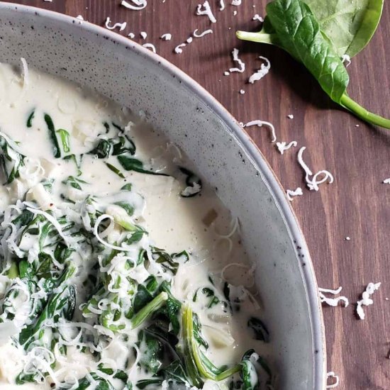 Asiago Creamed Spinach