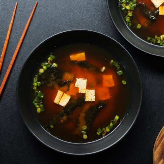 Roasted Garlic Miso Soup