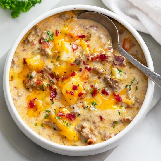 Cheeseburger Soup