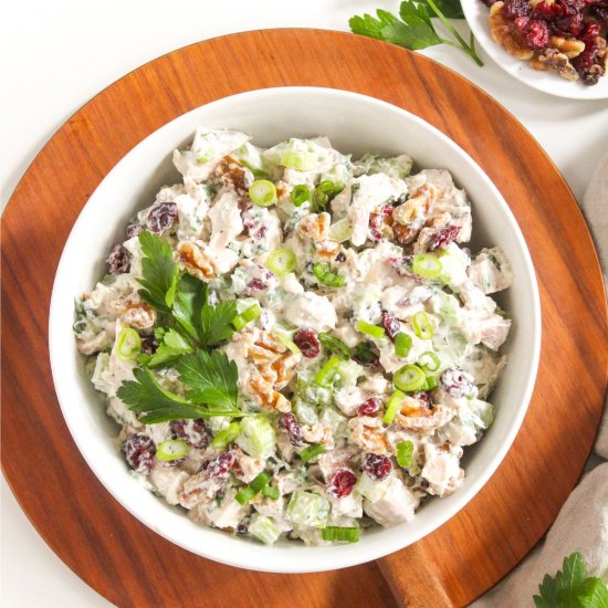 Walnut Cranberry Chicken Salad