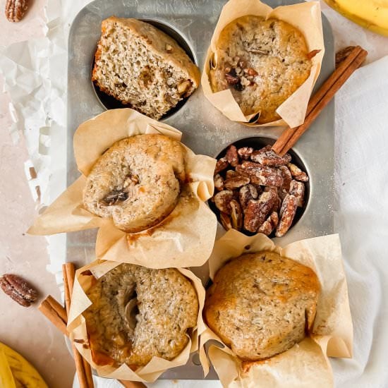 Greek Yogurt Banana Muffins