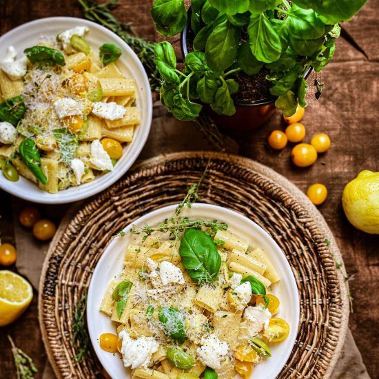 Rigatoni w/ Pecorino Herb Oil