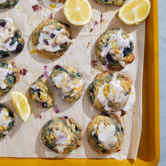 Vegan Lemon Blueberry Cookies