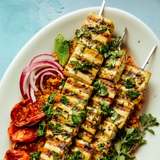 Grilled Tofu with Chimichurri