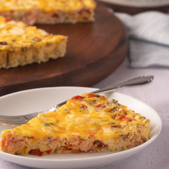 Crustless Salmon Quiche