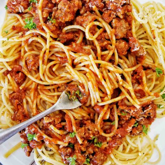 Easy Lamb Bolognese