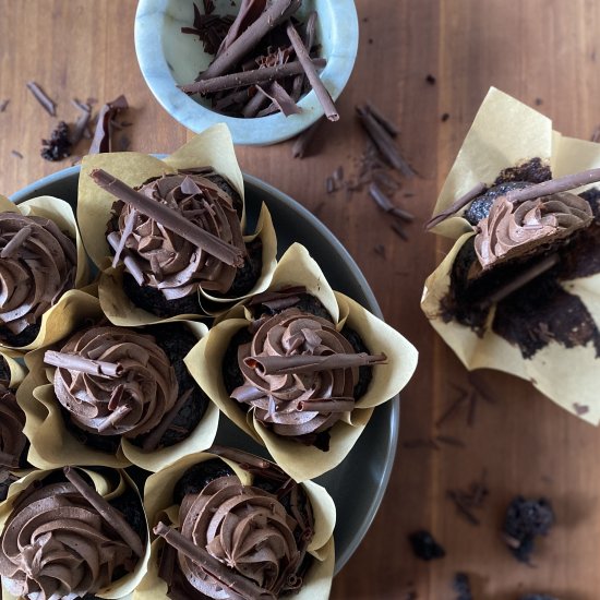 Chocolate Zucchini Cupcakes