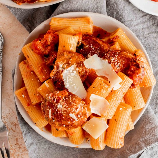 creamy chorizo pasta