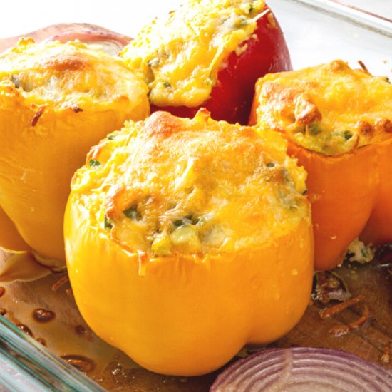 Polenta Stuffed Peppers