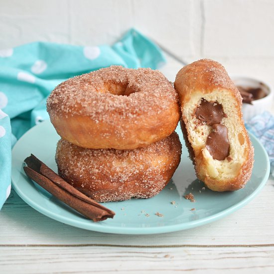 Baked Nutella Filled Donuts