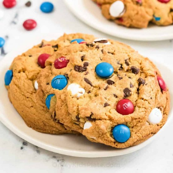 4th Of July Chocolate Chip Cookies