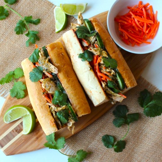 Chicken Bahn Mi Sandwiches