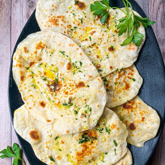 Easiest Garlic Naan Bread Ever