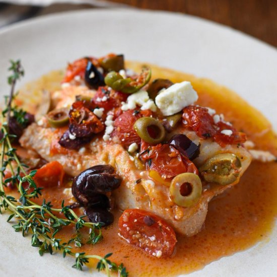 Mediterranean Baked Cod