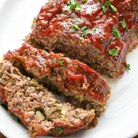 Gluten-Free Zucchini Meat Loaf