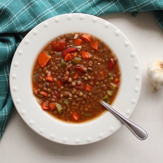 Easy Lentil Soup with Vegetables