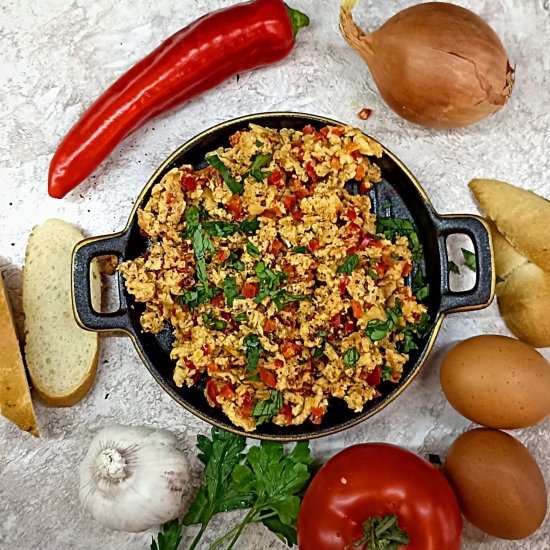 Menemen (Turkish fried eggs)