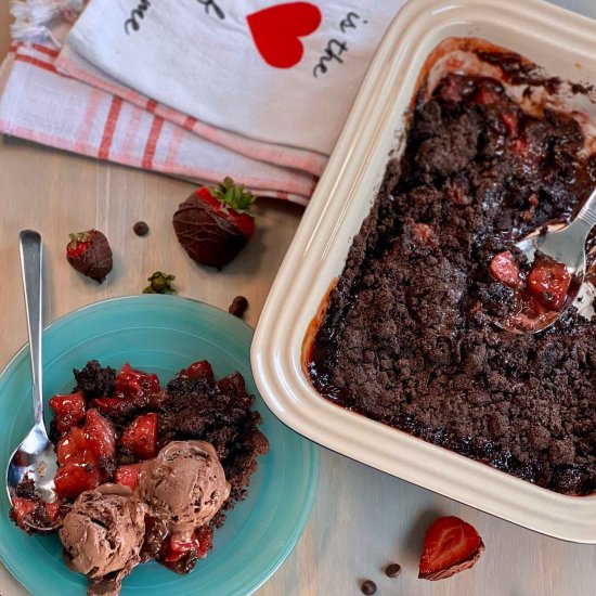 Strawberry Chocolate Crumble