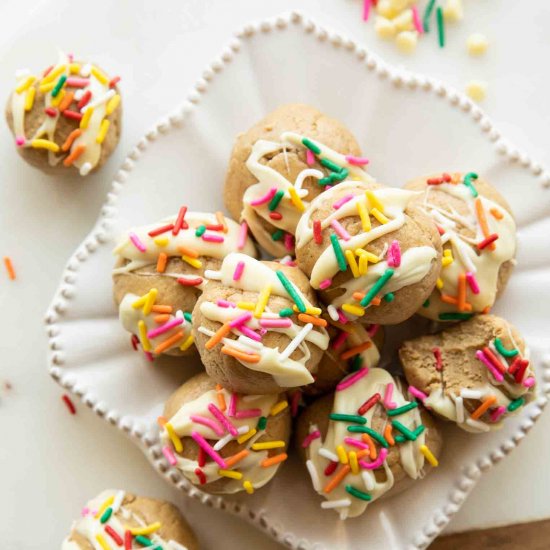 Birthday Cake Protein Bites