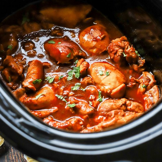 Slow Cooker BBQ Chicken Thighs