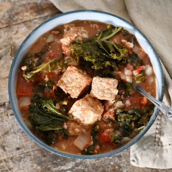 Slow cooker kale & potato stew