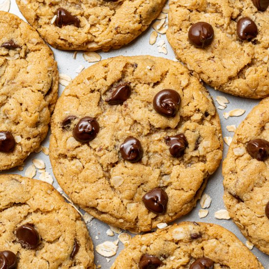 Vegan Peanut Butter Oatmeal Cookies