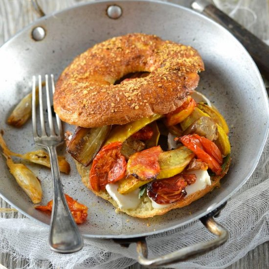 Roasted Vegetables Bagel