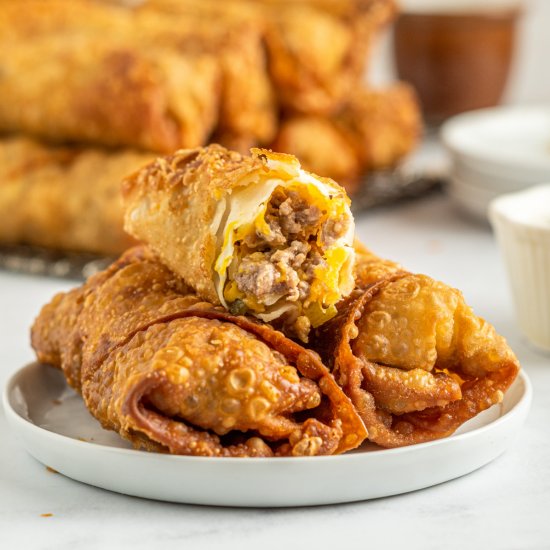 Cheeseburger Egg Rolls