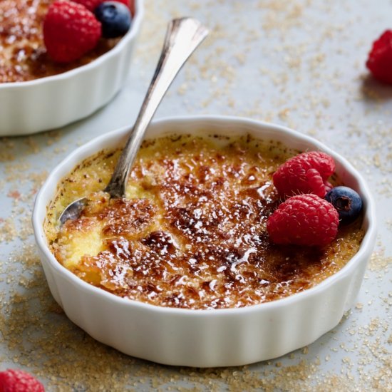 Classic Vanilla Creme Brulee For 2