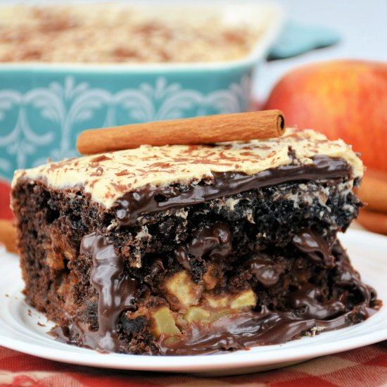 Ooey Gooey Chocolate Apple Cake